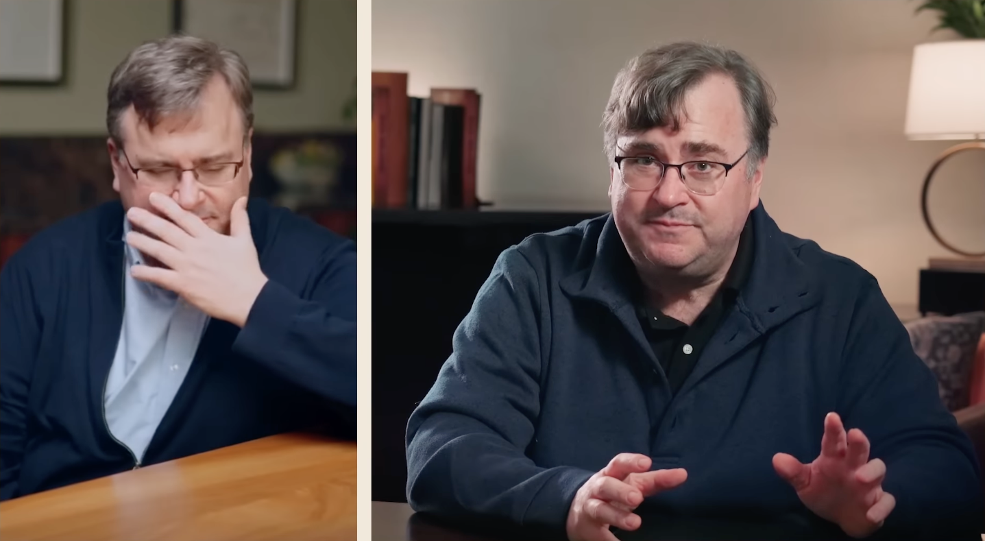 Watch a tech billionaire talk to his AI-generated clone